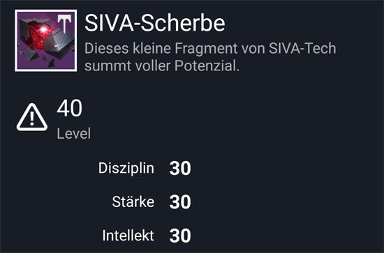 "SIVA-Scherbe-Artefakt" aus dem Normal-Raid