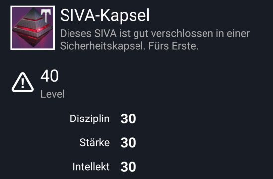 "SIVA-Kapsel" aus dem Normal-Raid