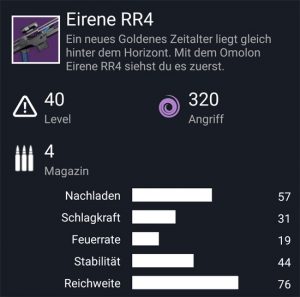 Waffentag-Lieferung Scharfschützengewehr Eirene RR4