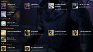 Xur – Agent der Neun: Standort und Inventar (07.10.2016 – 09.10.2016)